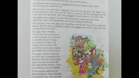 Unit # 12 "The  Pied  Piper of Hamelin" Book Reading Page#120 (English A) Grade II