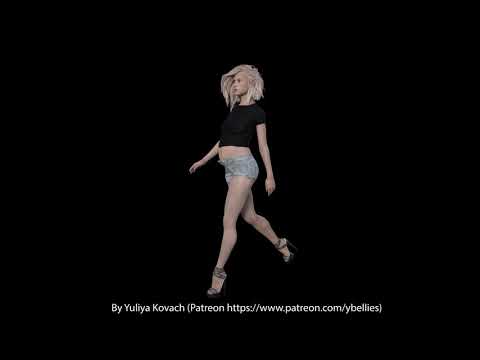 Kris belly bouncing animation first try