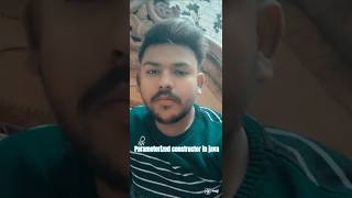 parameterized constructor in java #youtube #shorts