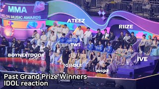 MMA 역대 대상 수상 VCR IDOL Reaction (ATEEZ aespa IVE GIDLE RIIZE TWS BOYNEXTDOOR) 241130 MMA