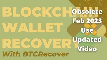 Recover Blockchain.com Wallet Passwords with BTCRecover. (Main Password or Second Password)