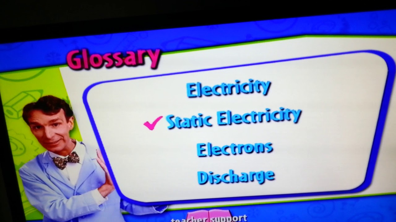 Bill Nye The Science Guy Static Electricity DVD Menu Walkthrough YouTube