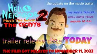 Hello Neighbor Plush The Movie 2 The Secrets trailer Is Coming Today Around 10 Pm