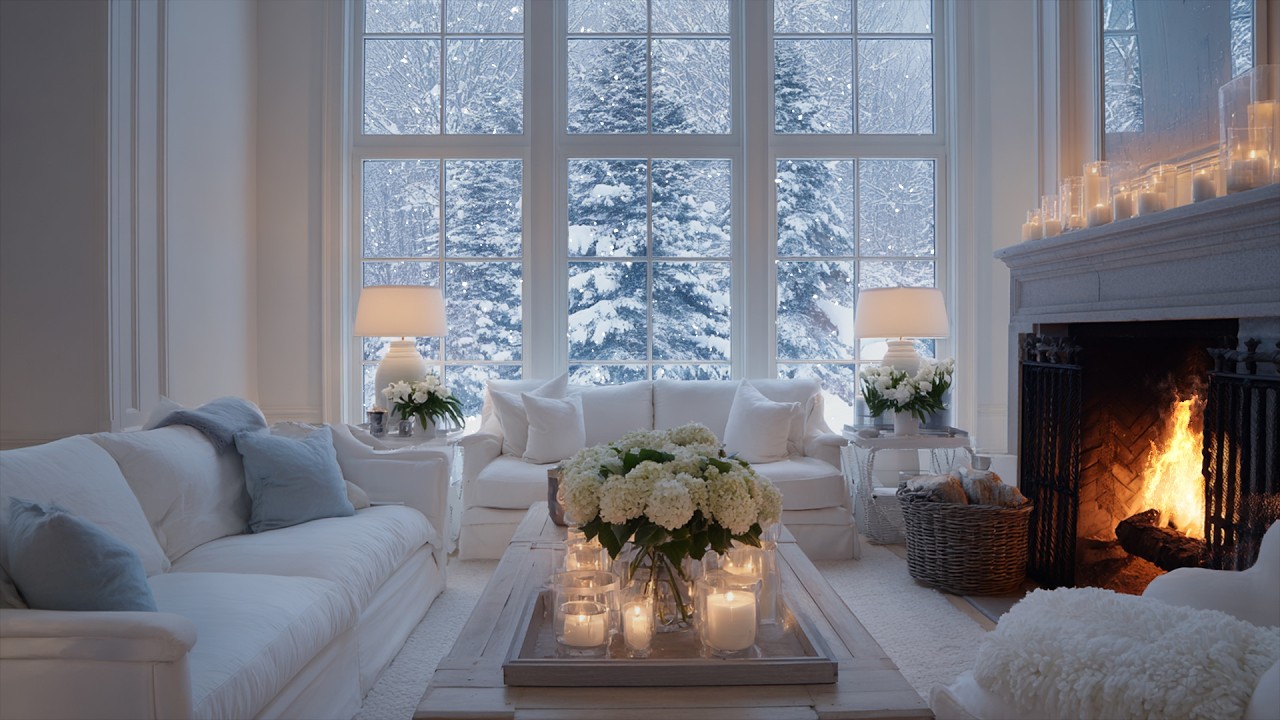 Soft Piano Moving Gently under Winter Glow ❄️ A Still and Quiet Atmosphere for Focus