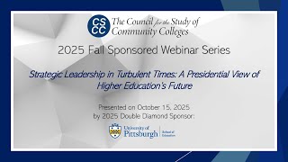 2025 CSCC Fall Sponsored Webinar Series:  University of Pittsburgh