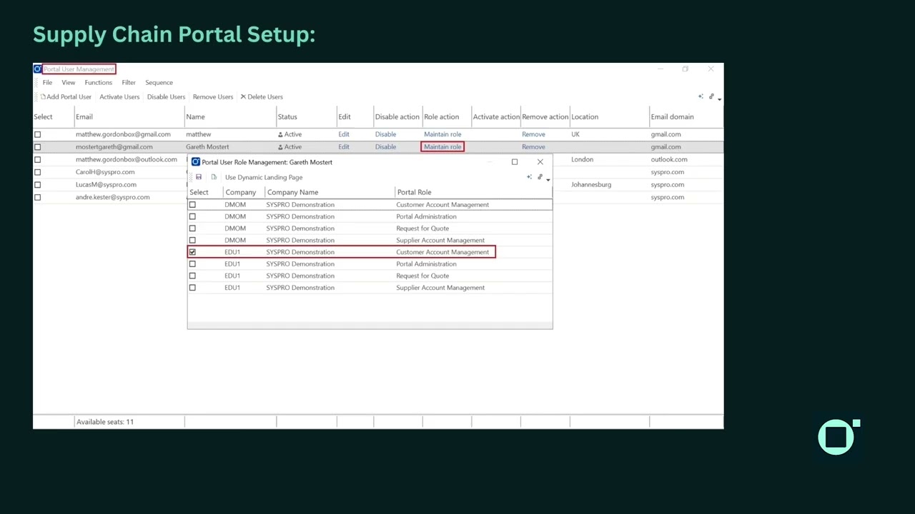 Syspro | Supply Chain Portal Demo | Self-Service Order Management