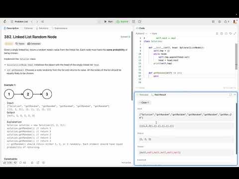 Linked List Random Node
