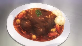 Shokugeki no Soma Latino - Chapelle sensei prueba el Boeuf Bourguignon de Soma y Megumi