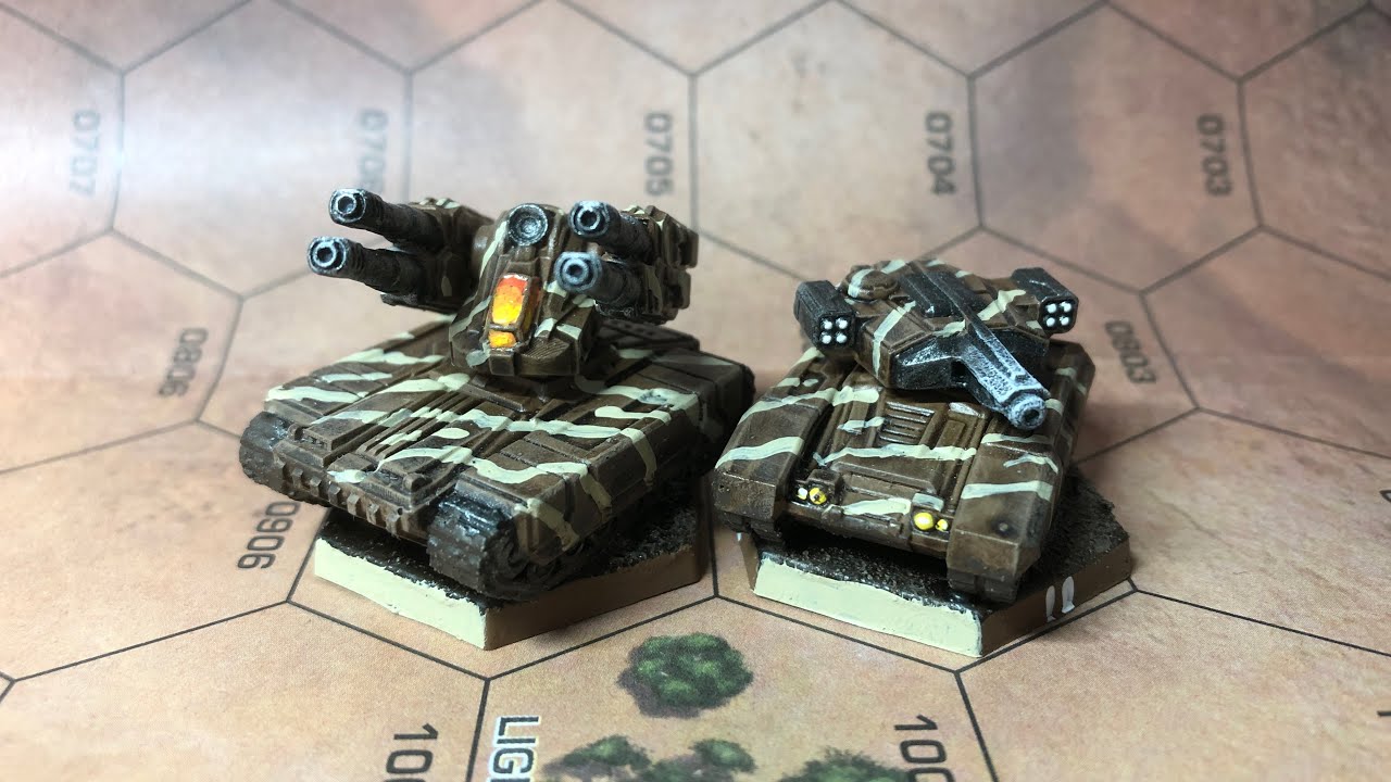 Unboxing + painting Death Ray Designs’ 6 mm tanks - classic medium and flak tanks for BattleTech!