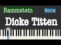 Rammstein - Dicke Titten Piano Tutorial | Medium