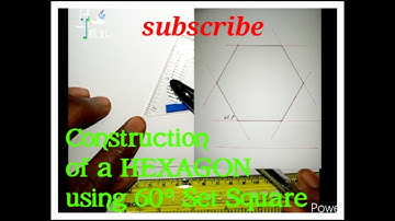 How to draw the construction of a HEXAGON using 60° Set Square ( Go Technical Drawing) New version!