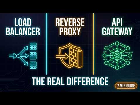 Load Balancer vs Reverse Proxy vs API Gateway (The Real Difference): Explained in 7 min