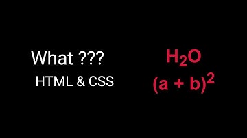 Sub and Sup tags in Html