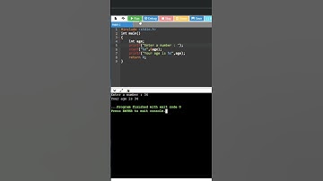 write a program to print your age #coding #shorts