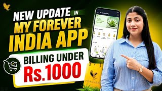 My Forever india app new update - Minimum billing under Rs.1000 | Order FLP products below 1000 #flp