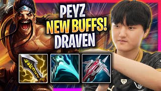 PEYZ TRIES DRAVEN WITH NEW BUFFS! - GEN Peyz Plays Draven ADC vs Ezreal! | Season 2024