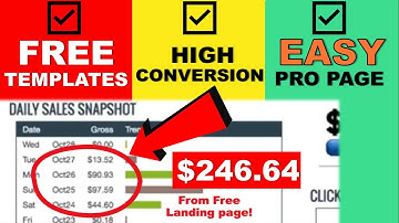 Create a Landing page FREE (High Converting Landing page for Affiliate Marketing)