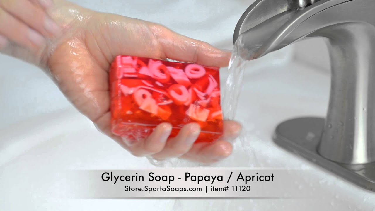 Glycerin Soap Papaya / Apricot Sparta Soaps™ YouTube