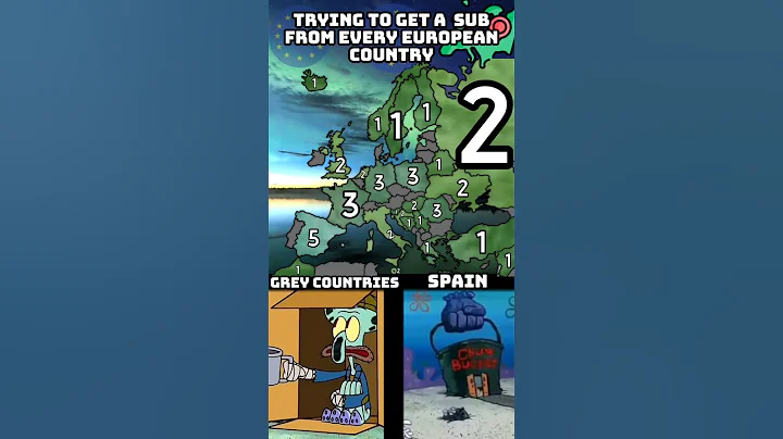 Getting a sub from every country in europe // #geography #map #shorts #viralvideo #memes