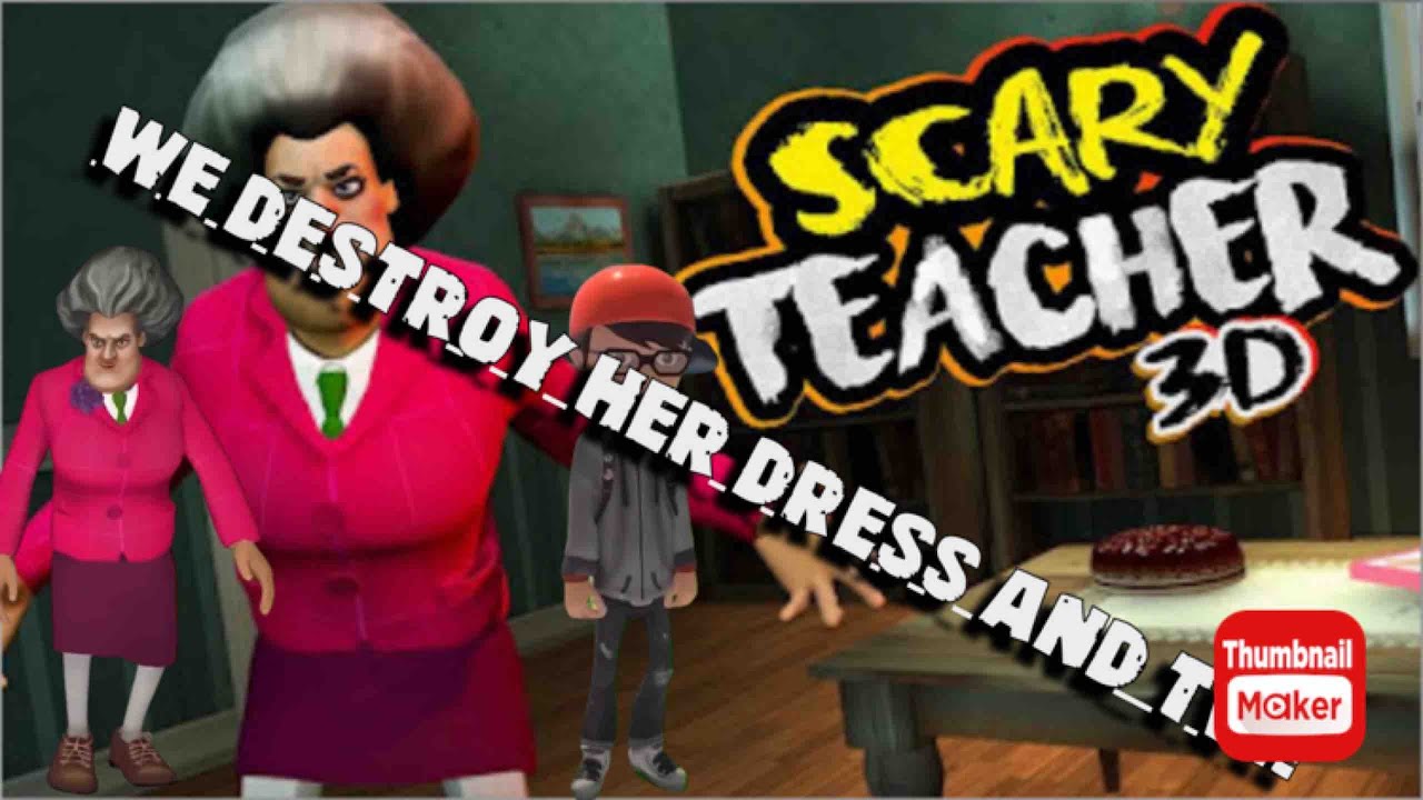We Broke her TV and Cut Her Dress!!!! Scary Teacher 3D YouTube