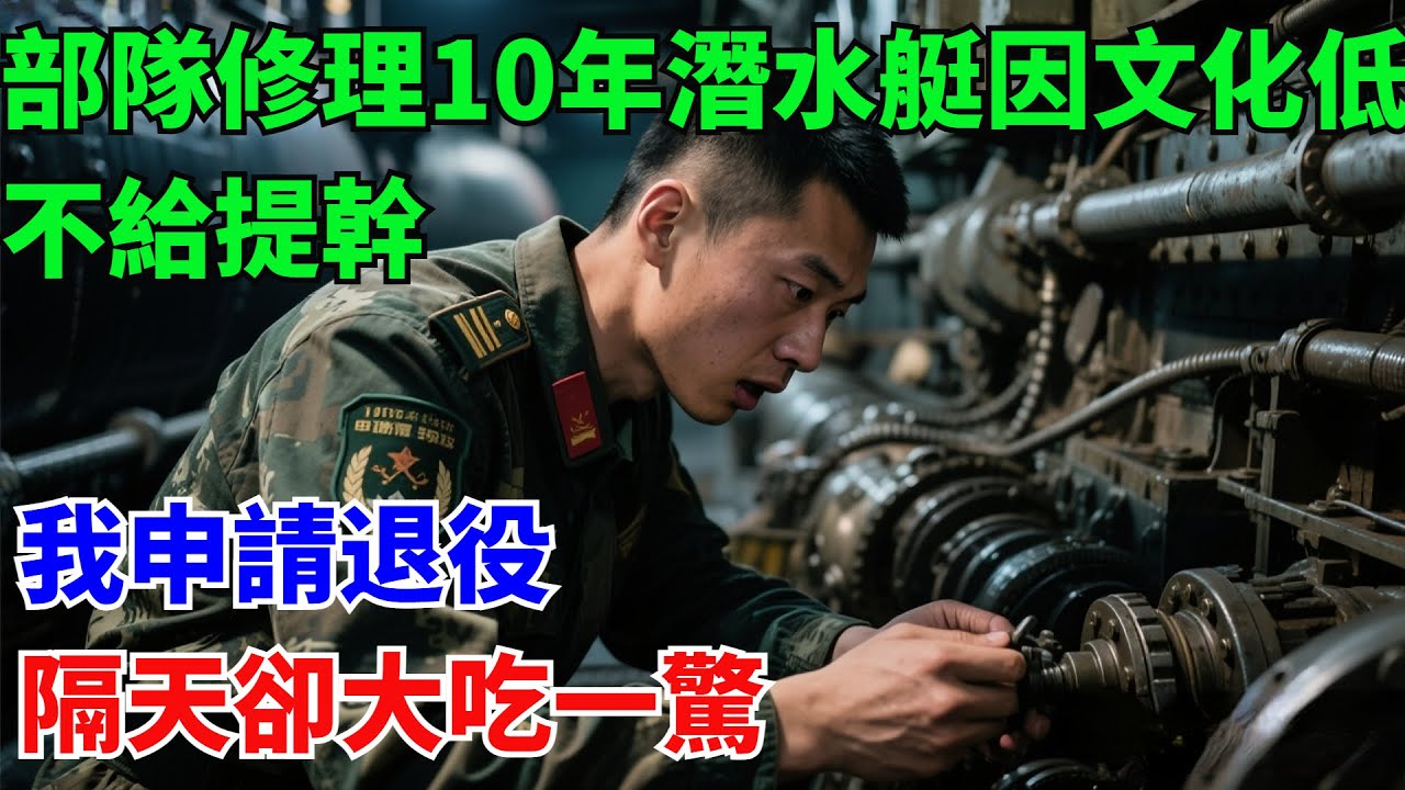 部隊修理10年潛水艇因文化低不給提幹，我申請退役，隔天卻大吃一驚#奇聞#故事#真實案例#民間故事