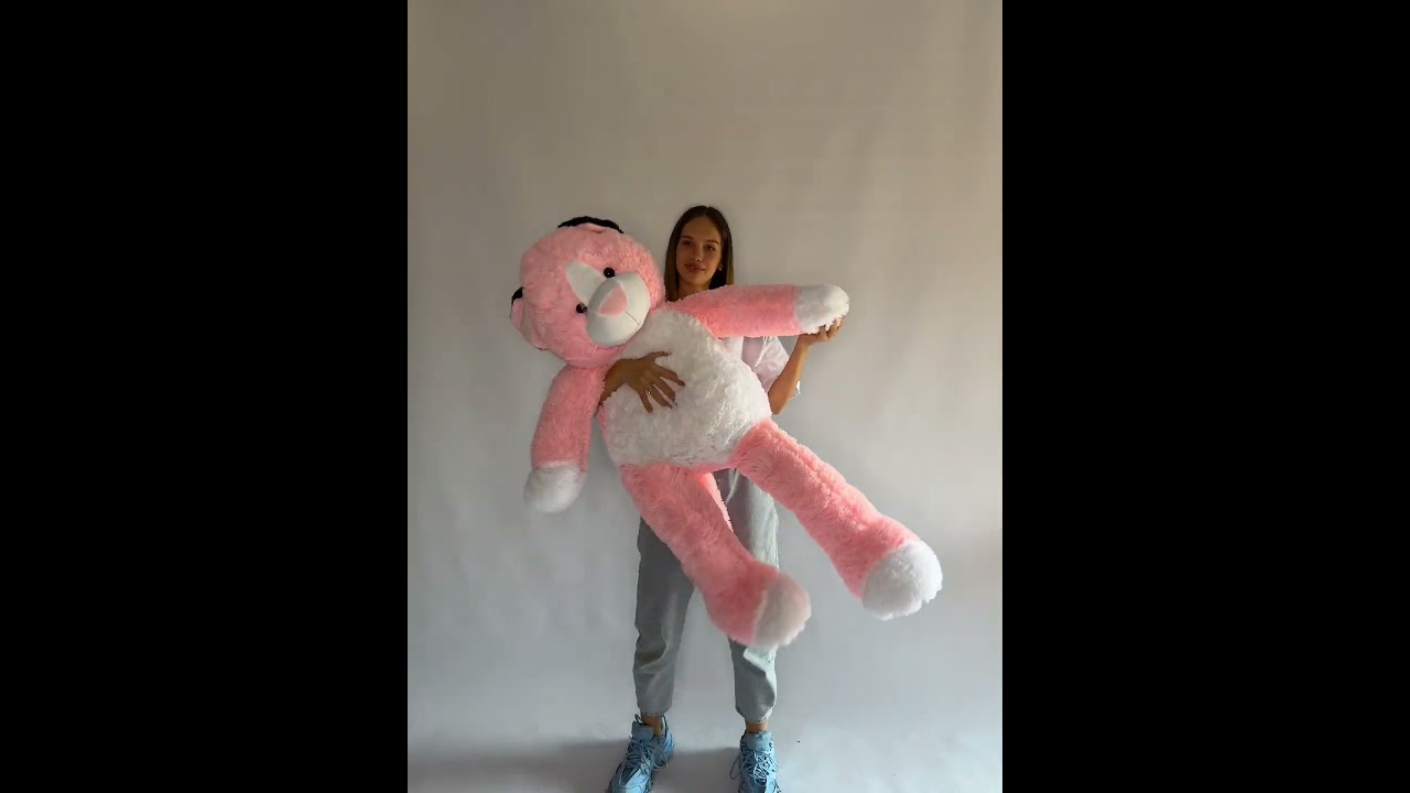 Плюшевий котик 160 см Рожевий - фото №1