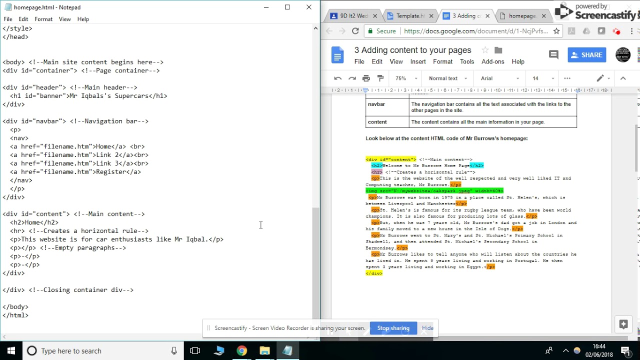 Adding Basic Content to your HTML pages - YouTube