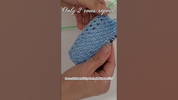 Easy 2 row repeat to create this lovely stitch #shorts #knittingpattern #howtoknit