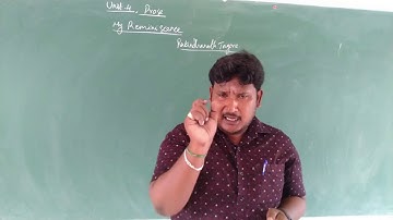 VIII STD ENGLISH ,PROSE - MY REMINISCENCE, PRESENTED BY, Mr.N.MANIKANDAN