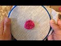 Роза вышитая лентами / Rose embroidered ribbons