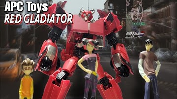 APC Toys Red Gladiator Review Transformers Prime Cliffjumper KO