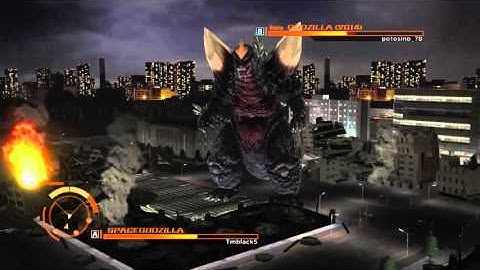 GODZILLA PS4 versus mode : SpaceGodzilla vs. Godzilla 2014