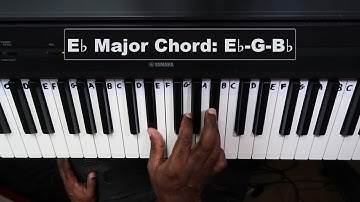 How to Play the E Flat Major Chord on Piano - Piano Lesson for Beginners