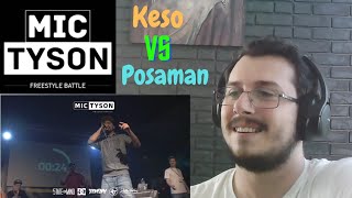 Reazione Mic Tyson - Freestyle Battle 2017 || Keso VS Posaman (quarti di finale, turno 1) REACTION