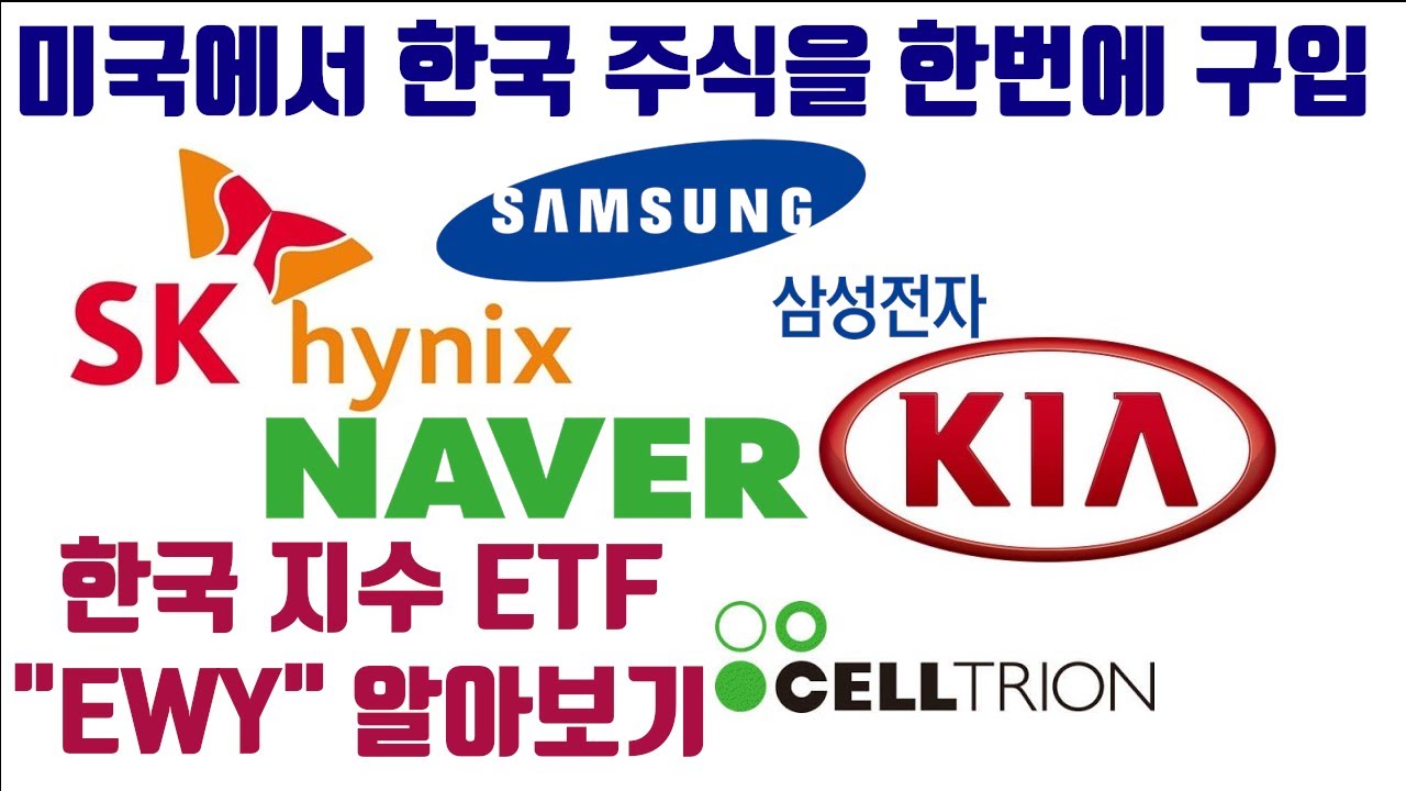 미국에서 한국 관련 ETF 구입하기 - EWY - 삼성전자, LG 화학, 삼성 SDI, 셀트리온, 네이버, 카카오를 한 번에!