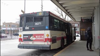 TTC 15 Evans Bus Ride #8071 from Royal York Stn to Sherway Gardens & Back (February 18th, 2024)