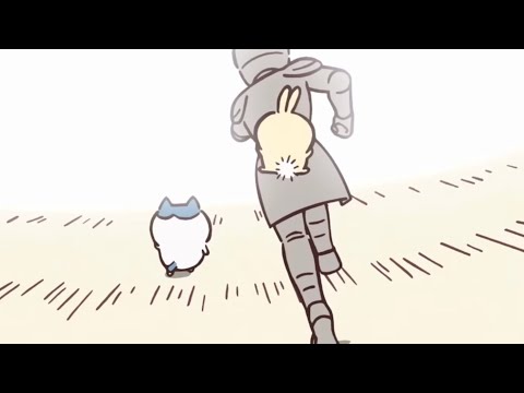 【ちいかわ】鎧さんにしがみつくうさぎの切り抜き　＃ちいかわ＃ハチワレ＃うさぎ＃アニメ