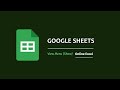Online Excel | Google Sheets | View Menu (Show)