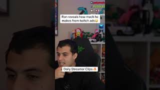 Ron reveals his twitch ad revenue #stableronaldo #twitch #twitchstreamer #money #shocked