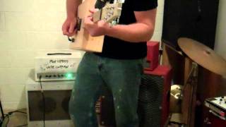 Wine box guitar. This is a demo of a wine box guitar I built for my friend. Keeping a video log of the things i build.