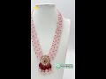 Rose Quartz with Chetan Rubies | Ruby Pendant Silver Necklace | Premium Custom Jewellery
