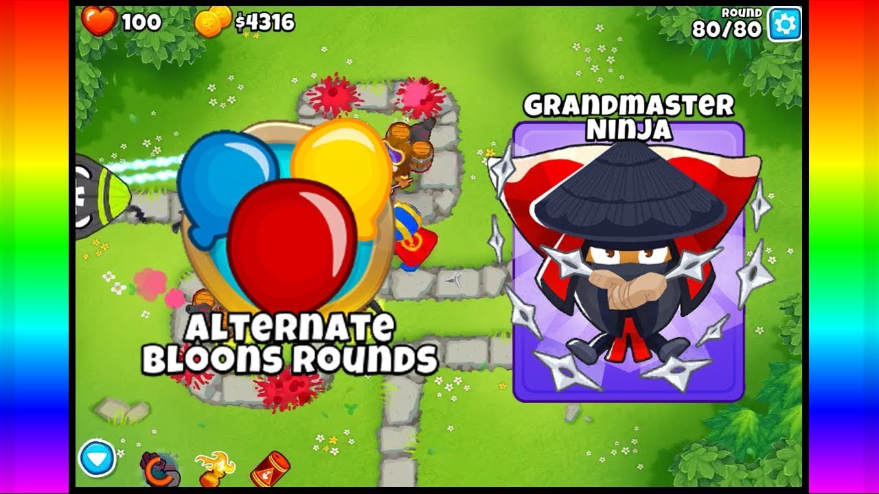 BTD6 ALTERNATE BLOONS ROUNDS with GRANDMASTER NINJA!! - YouTube
