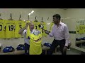 Stoke's kit man shows Chris Kamara how to throw like Rory Delap