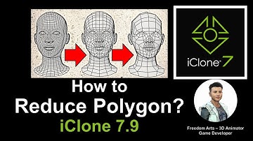 How to reduce polygon and faces in iClone 7.9 - 3D Modeling Blender tutorial