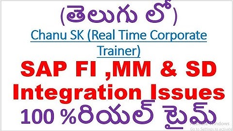 Real Time SAP FICO ,MM & SD Integration Training- SAP FICO in Telugu-SAP FICO Course in Telugu