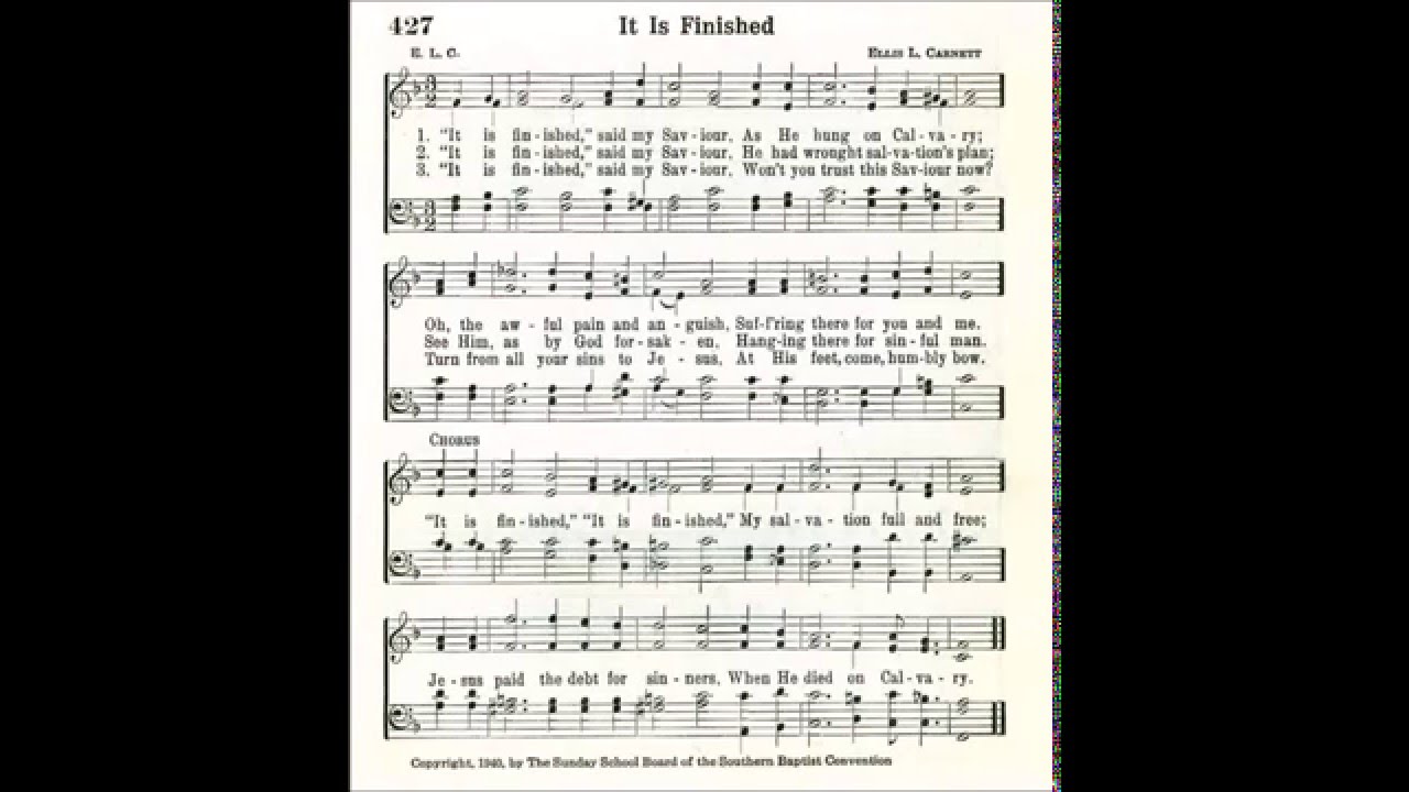 it is finished said my savior it is finished youtube it is finished sheet music