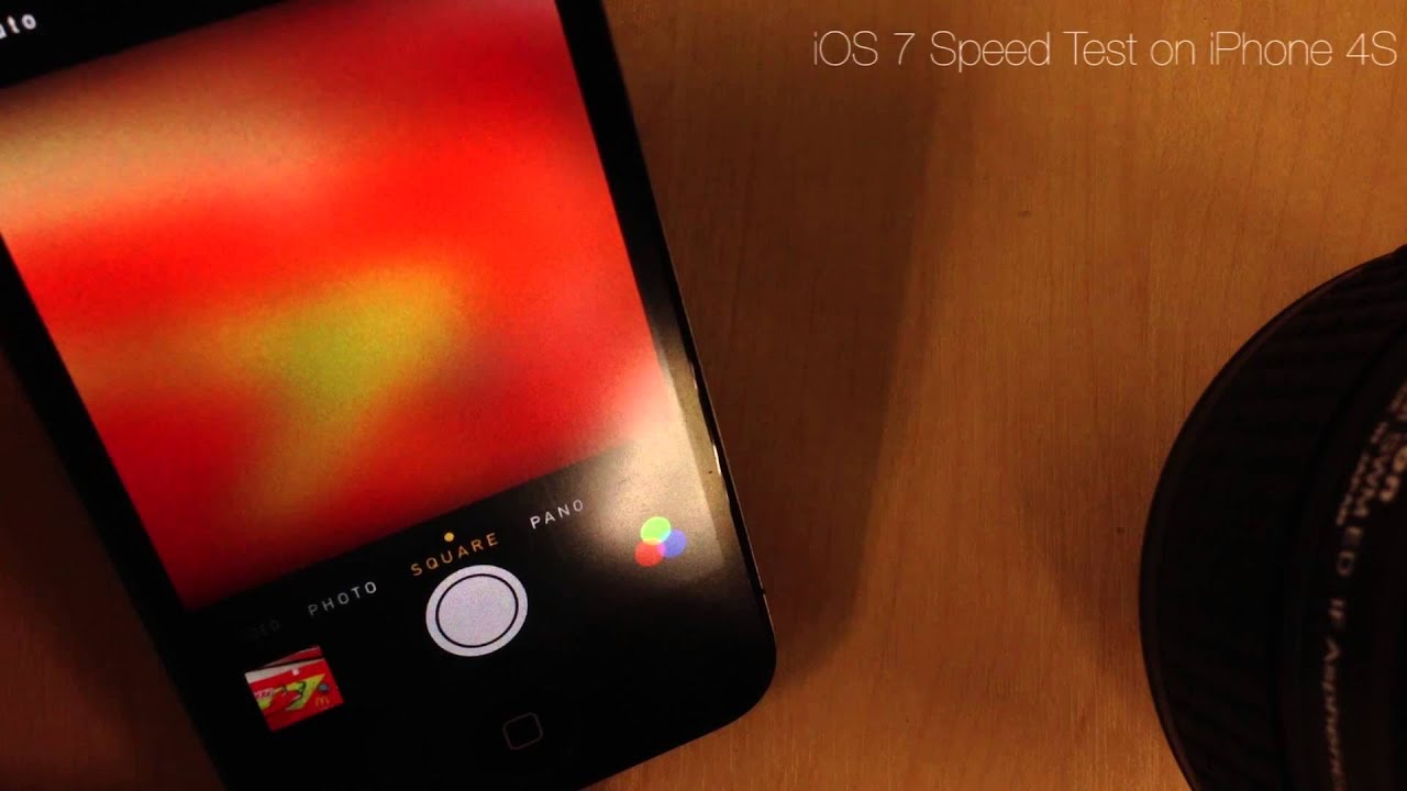 iOS 7 Speed Test on iPhone 4s in Action