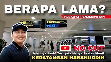 Turun Pesawat Sampai Penjemputan | Real Time Jalan Kaki di Bandara Sultan Hasanuddin Makassar
