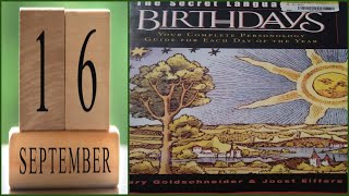 *The Secret Language of Birthdays (September 16th)