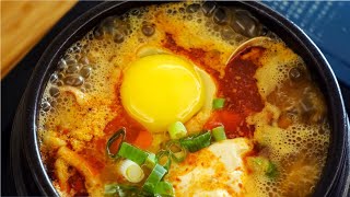 韓式海鮮豆腐鍋 | 韓國家庭料理食譜 | 해물순두부찌개 Korean style seafood soft tofu stew  | 海鮮嫩豆腐鍋